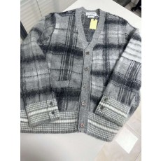 톰브라운 23FW 남녀 사선 양모 체크 가디건