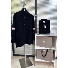 톰브라운 여성 삼성완장 니트 코트